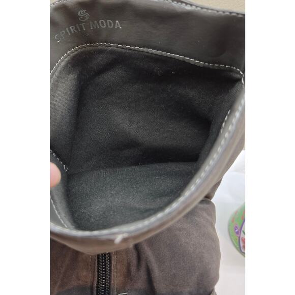 Spirit Moda Women's Boots 8 Gray 3 Inch Block High Heel Zipper Tall Shoe Booties - Picture 6 of 10